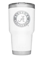 Alabama Yeti 30 Oz White Powder Coated Rambler