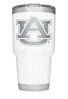Auburn Yeti 30 Oz White Powder Coated Rambler