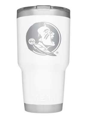  Seminoles | Florida State Yeti 30oz White Powder Coated Rambler | Alumni Hall