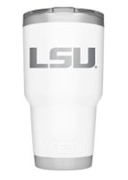 LSU Yeti Oz White Powder Coated Rambler