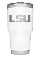 LSU Yeti 30 Oz White Powder Coated Rambler