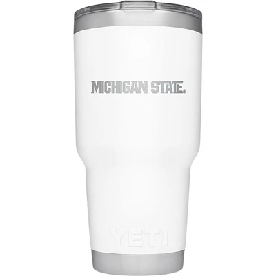 Michigan State Yeti 30oz White Powder Coated Rambler