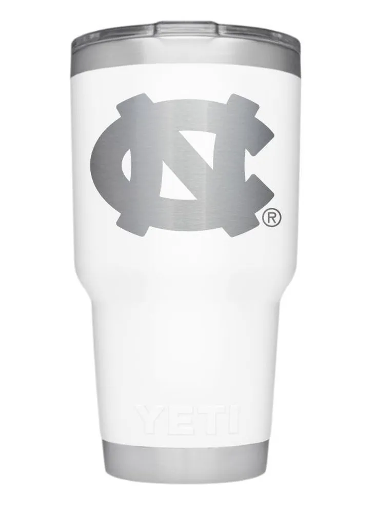 UNC Yeti 30 Oz White Powder Coated Rambler