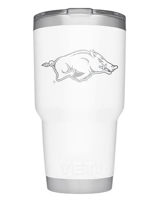 Arkansas Yeti 30oz White Powder Coated Rambler
