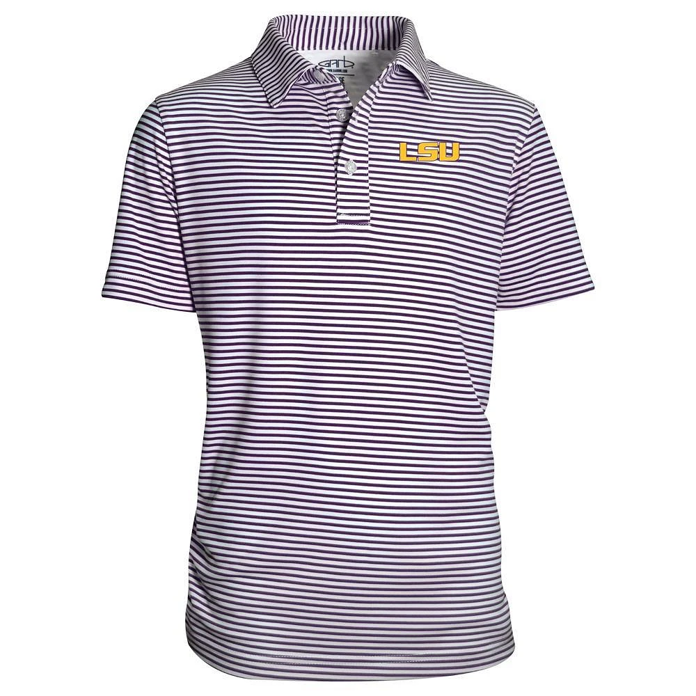 LSU Toddler Carson Striped Polo