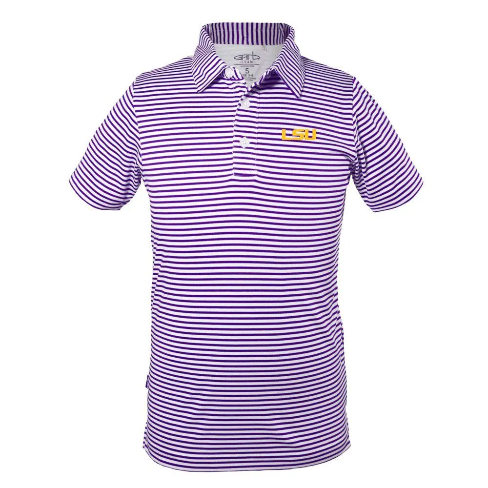 LSU Youth Carson Striped Polo