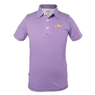 LSU Youth Carson Striped Polo