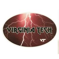  Vt | Virginia Tech Car Decal Maroon Lightning | Alumni Hall