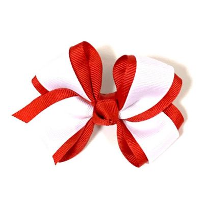  Wku | Red & Amp ; White 2 Tone Fluff Hair Bow | Alumni Hall