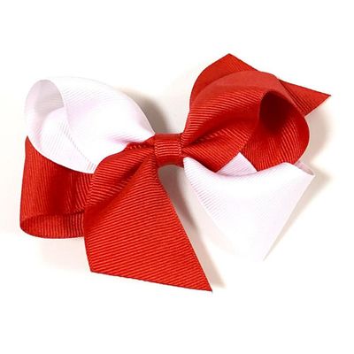  Wku | Red & Amp ; White Classic 2 Tone Fluff Hair Bow | Alumni Hall