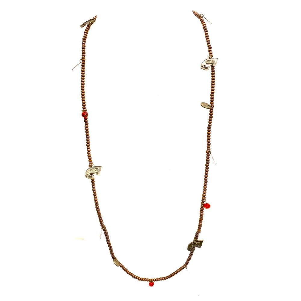  Wku | Western Kentucky Wood Bead Stretch Necklace | Alumni Hall