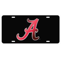  Alabama License Plate Black/Crimson Script A Logo