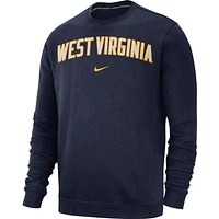 West Virginia Nike Fleece Club Crew Sweater