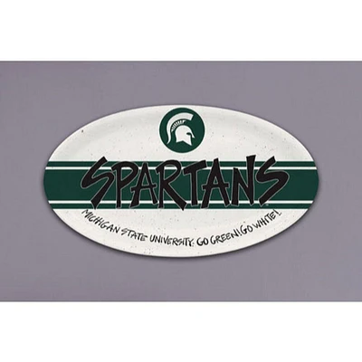 Michigan State Magnolia Lane Melamine Oval Tray
