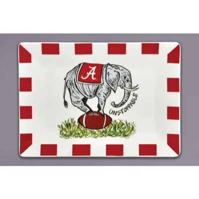  Bama | Alabama Magnolia Lane Elephant Football Platter | Alumni Hall