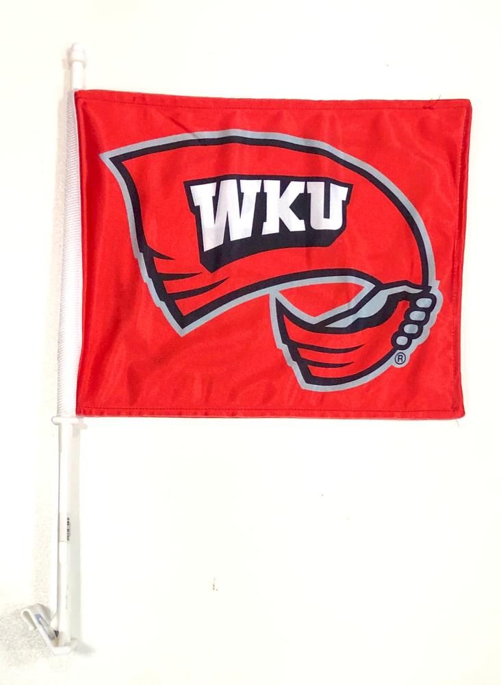 Western Kentucky Towel Logo Car Flag (Red