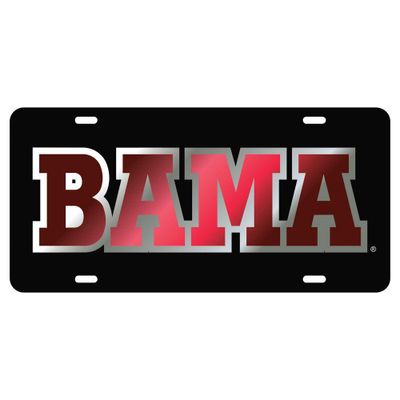  Alabama License Plate Black/Crimson Bama