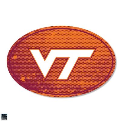  Vt | Virginia Tech Oval Halftone Decal | Alumni Hall