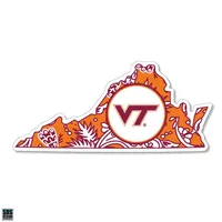  Vt | Virginia Tech Paisley Decal | Alumni Hall