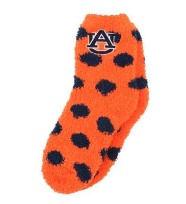 Auburn ZooZatz Fuzzy Dot Socks