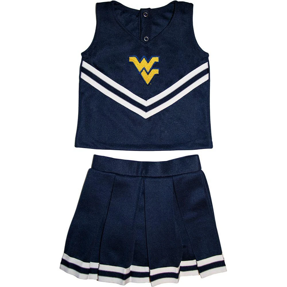 West Virginia Toddler 2 Piece Cheerleader Outfit