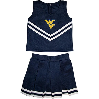 West Virginia Toddler 2 Piece Cheerleader Outfit