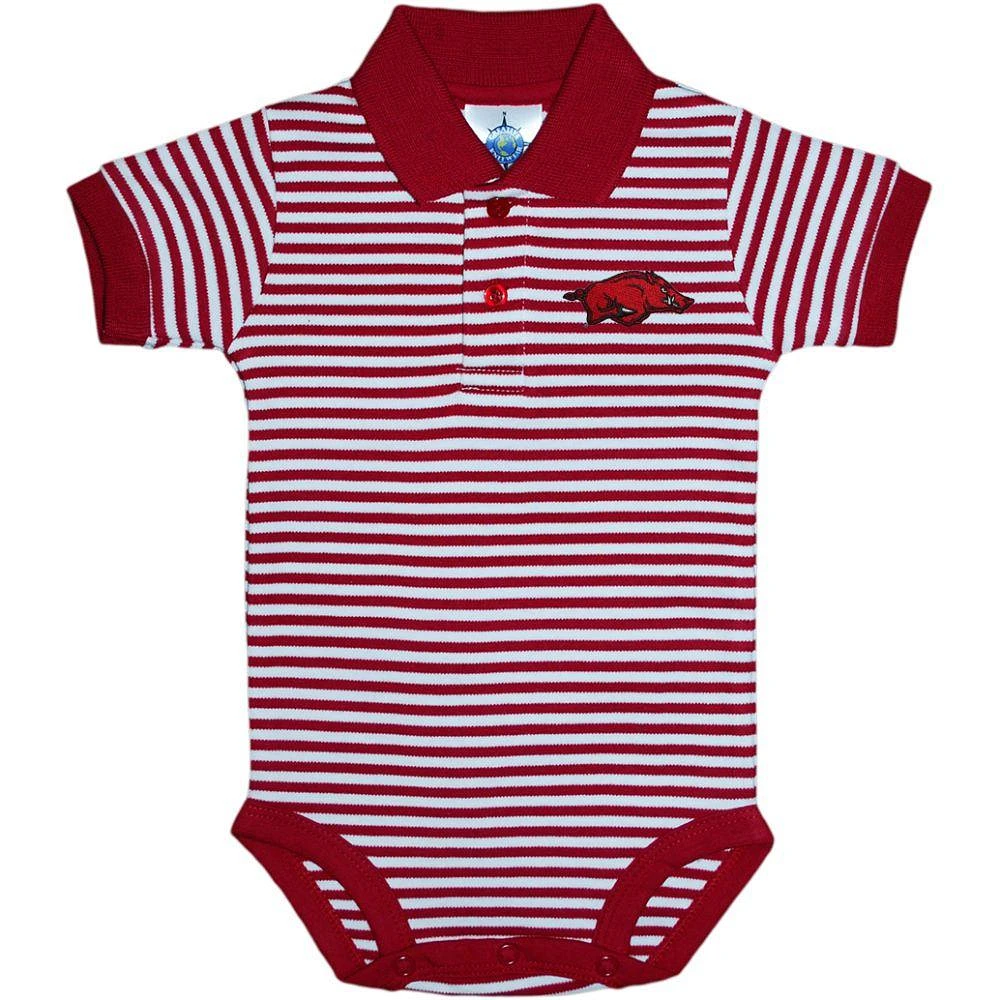 Arkansas Infant Striped Polo Bodysuit