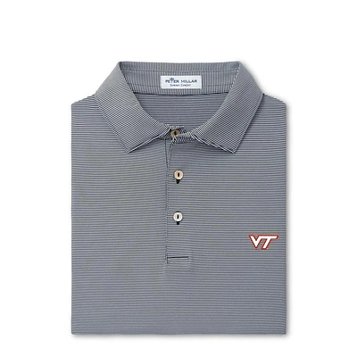 Virginia Tech Peter Millar Jubilee Stripe Jersey Polo