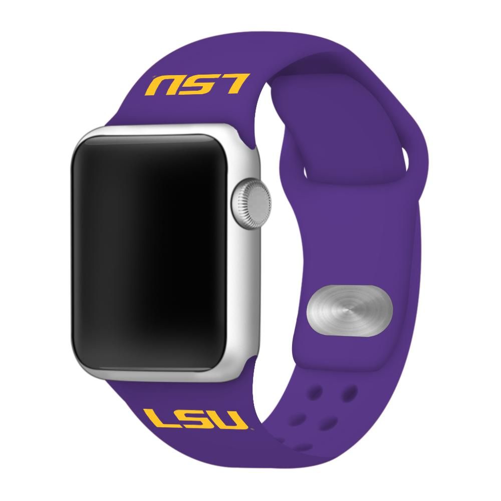 LSU Apple Watch Purple Silicon Sport Band 38/40 MM