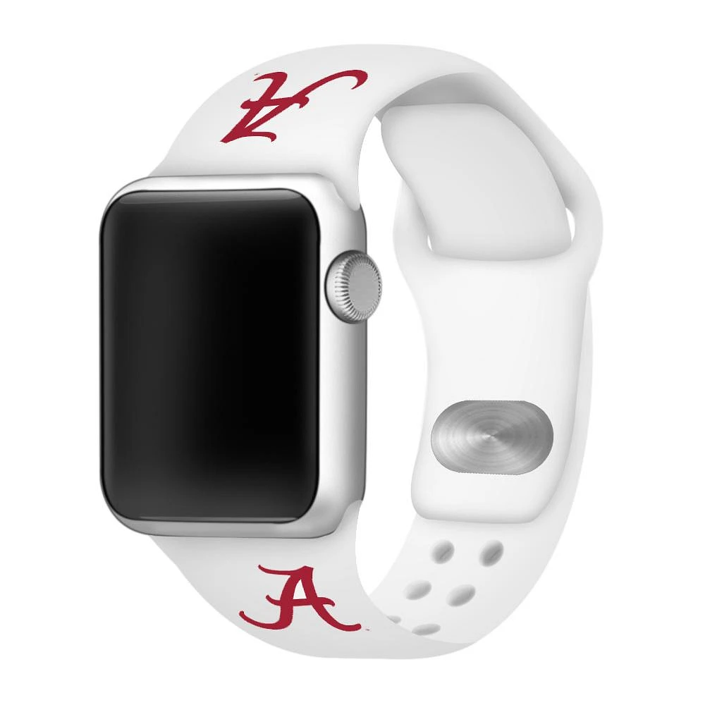 Alabama Apple Watch White Silicon Sport Band 38/40 MM