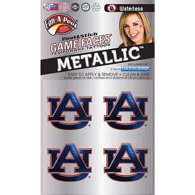 Auburn Metallic Waterless Face Tattoos