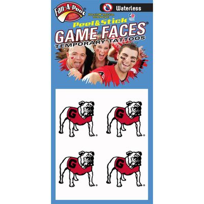 Georgia Bulldog Waterless Face Tattoos