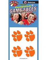 Clemson Waterless Face Tattoos