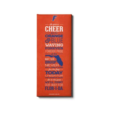  Gators | Florida 12x32 Florida Orange And Blue Canvas | Alumni Hall