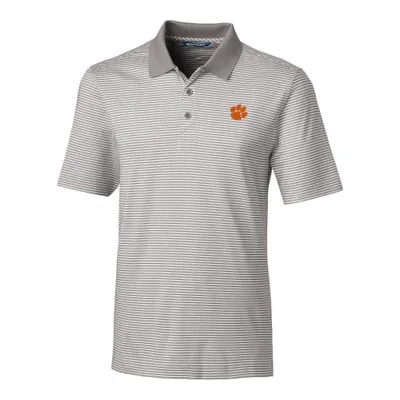 Clemson | Cutter & Amp ; Buck Big And Tall Forge Stripe Polo *** Custom Order Alumni Hall