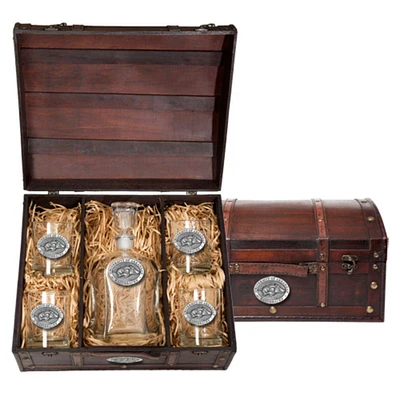 Arkansas Heritage Pewter Capitol Decanter Chest Set
