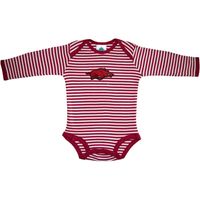 Arkansas Infant Striped Long Sleeve Bodysuit