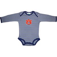 Aub | Auburn Infant Stripe L/S Bodysuit Alumni Hall