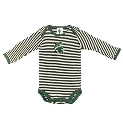 Michigan State Infant Striped Long Sleeve Bodysuit
