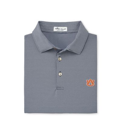 Auburn Peter Millar Jubilee Stripe Jersey Polo