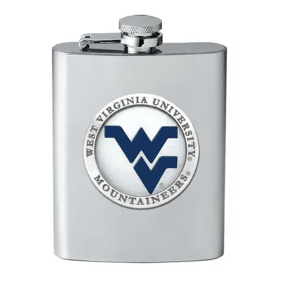  Wvu | West Virginia Heritage Pewter Blue Wv Flask | Alumni Hall