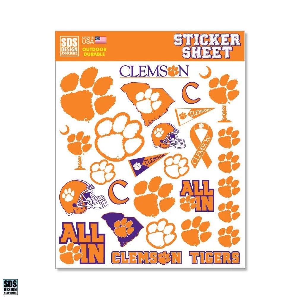  Clemson | Clemson Sds Design Sticker Sheet | Alumni Hall