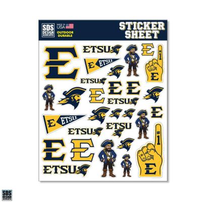  Bucs | Etsu Sds Design Sticker Sheet | Alumni Hall