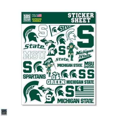  Spartans | Michigan State Sds Design Sticker Sheet | Alumni Hall