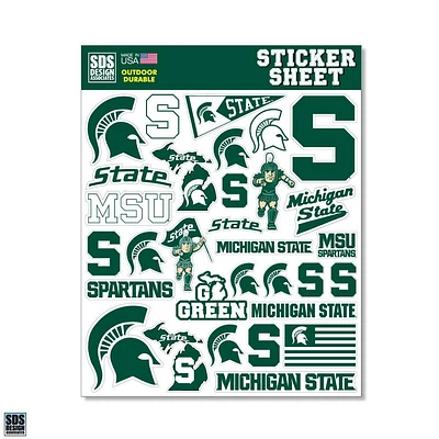 Michigan State Standard Sticker Sheet