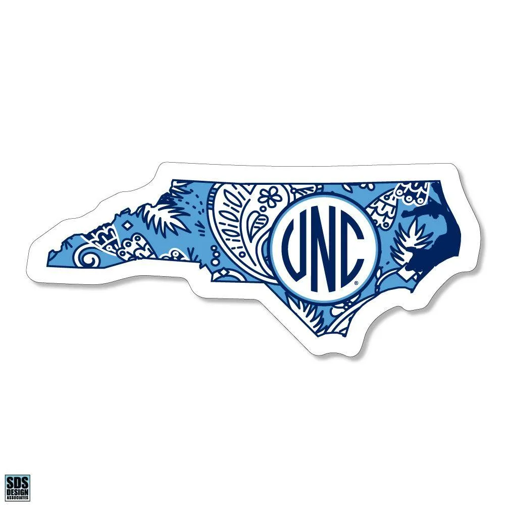  Unc | Unc Sds Design Paisley Decal | Alumni Hall