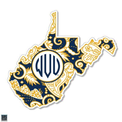  Wvu | West Virginia Sds Design Paisley Decal | Alumni Hall