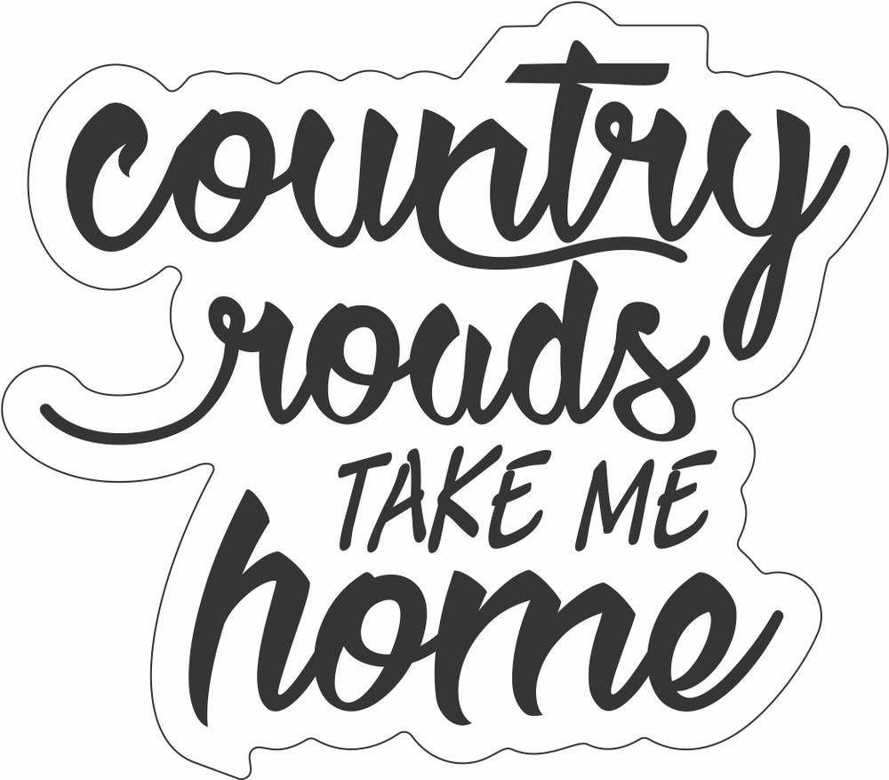  Wvu | Country Roads Script Decal | Alumni Hall