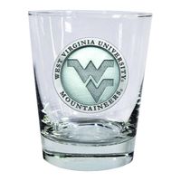  Wvu | West Virginia Heritage Pewter Circular Rocks Glass | Alumni Hall