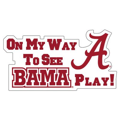  Alabama Car Magnet  On My Way To See Bama Play  16 